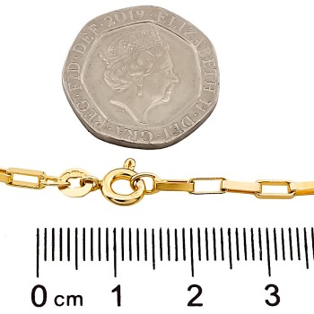 9ct gold 2.8g 7 inch paperlink Bracelet